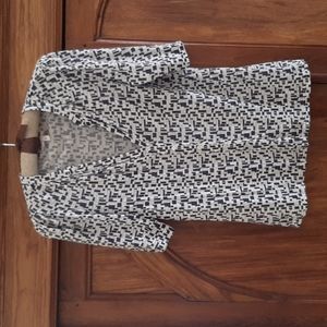 Flounce blouse top size small, lightweight cotton.